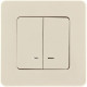Выключатель двухклавишный с подсветкой/индикацией - Legrand/Daccord Inspiria - 10АХ 250В безвинтовые зажимы - слоновая кость