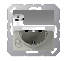 JUNG SCHUKO® розетка с замком, алюминий