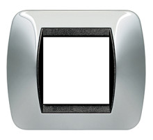 BT LV Светлый Титан Рамка на 2 модуля.