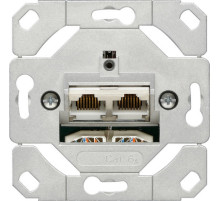 Gira Мех Розетка компьютерная 2-ая наклонная 6 кат