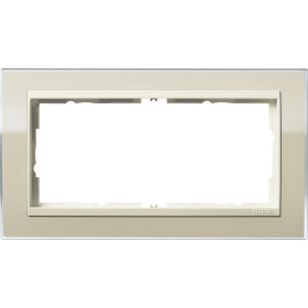 Gira Event Clear Песочный/Крем.глянц. Рамка 2-ая без перегородки