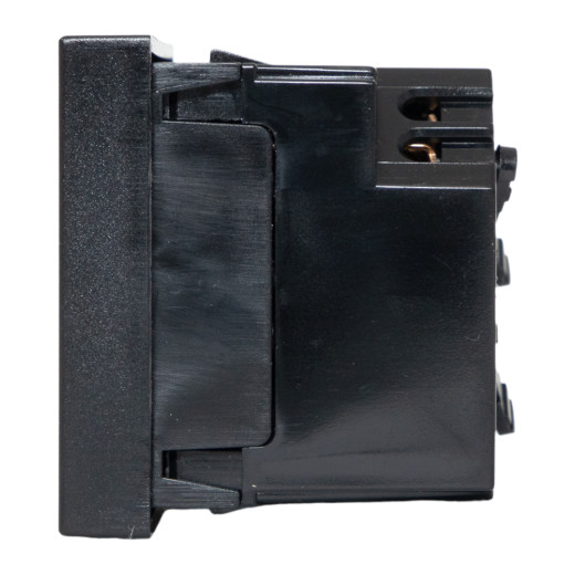 Розетка 45x45 с зазем. 45 градусов, быстрозажимные клеммы, черная, матовая EKF