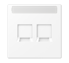 JUNG LS 990 Белый матовый Плата для двух модулей с полем для надписи, фиксация защёлкиванием