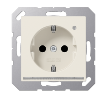 JUNG SCHUKO-розетка с LED подсветкой, слоновая кость