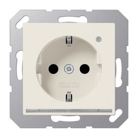 JUNG SCHUKO-розетка с LED подсветкой, слоновая кость