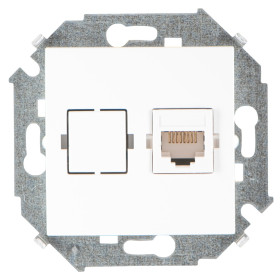 Simon 15 Белая Розетка компьютерная 1-ая RJ45 кат.5е