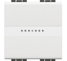 BT LL Белый Переключатель аксиальный 1-кл. 10А, 250В, автомат. клеммы, 2 мод. (замена для арт. N4053M2A).