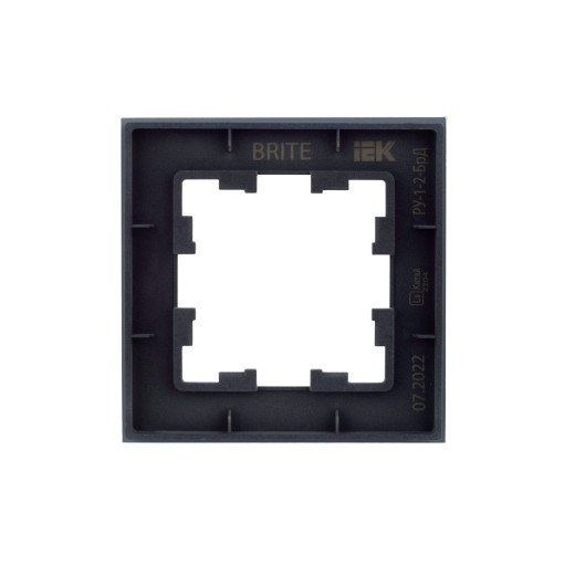 BRITE Рамка 1-мест. РУ-1-2-БрД стекло дым. IEK