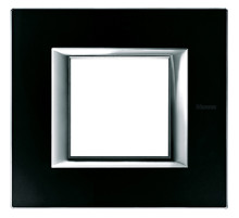 BT Axolute Черное стекло Рамка 2 мод прямоугольная.