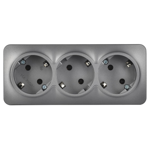 GLORY Роз. 3-я с з/к без з/ш о/у 16А РС23-3-ХСм сталь м. IEK