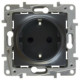 Розетка с заземлением - Legrand Etika - без шторок 16А 250В винтовые зажимы - антрацит
