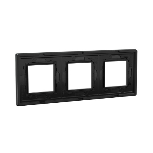 Рамка из алюминия 3 поста (6 мод.), Avanti, черная