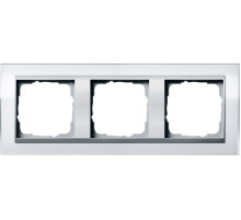 Gira Event Clear Бел/Алюминий Рамка 3-ая