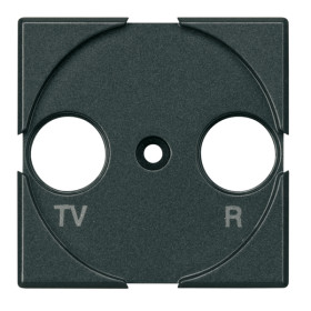 BT Axolute Антрацит Панель лицевая для розеток TV + FM.