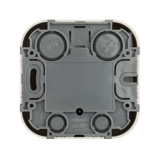 Розетка двойная RJ11+RJ45 категория 5e UTP - Legrand Quteo - IP20 накладной монтаж - слоновая кость