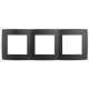 12-5003-05 ЭРА Рамка на 3 поста, Эра12, антрацит (15/150/3600)
