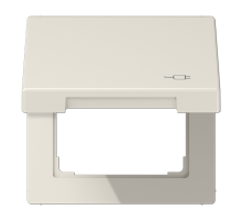 JUNG Рамка с подпружиненной крышкой для механизмов 50*50, с символом 