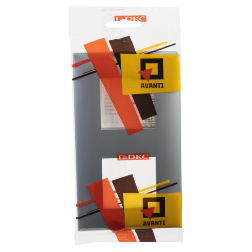 Рамка 2 поста (4 мод.), Avanti, закаленная сталь