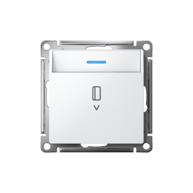 ATLASDESIGN ВЫКЛЮЧАТЕЛЬ карточный с подсветкой, 10А, без задержки отключения, механизм, БЕЛЫЙ