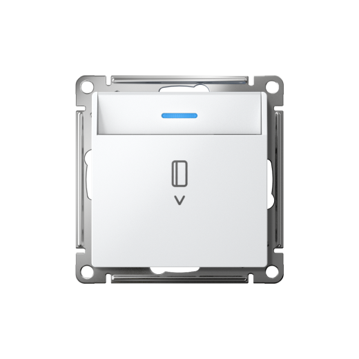 ATLASDESIGN ВЫКЛЮЧАТЕЛЬ карточный с подсветкой, 10А, без задержки отключения, механизм, БЕЛЫЙ