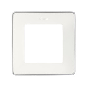 Simon 82 Detail Белый, основание Алюминий Рамка 1-ая