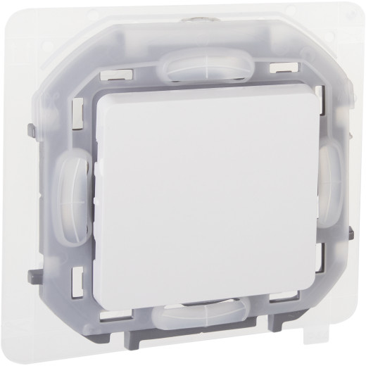 Переключатель одноклавишный IP44 - Legrand/Daccord Inspiria - 10АХ 250В безвинтовые зажимы - белый