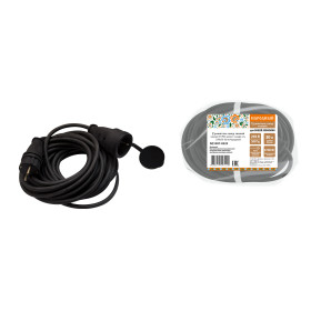 TDM Удлинитель-шнур силовой каучук, КГ, IP44, штепс. гнездо с/з, 3500 Вт, 30 м Народный У1-12048