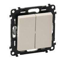 Legrand Valena LIFE DIY Сл.кость Выключатель 2-клавишный 10А 250В.