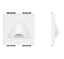 BT LL Белая Заглушка с отверстием 9 мм, размер 2 модуля.