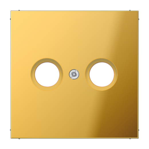 Крышка для телевизионной розетки, металл цвета золота