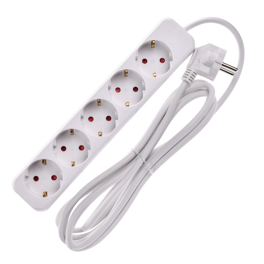 UMA Удлинитель У05 5 мест 3м 3х1мм2 10А бел. IEK