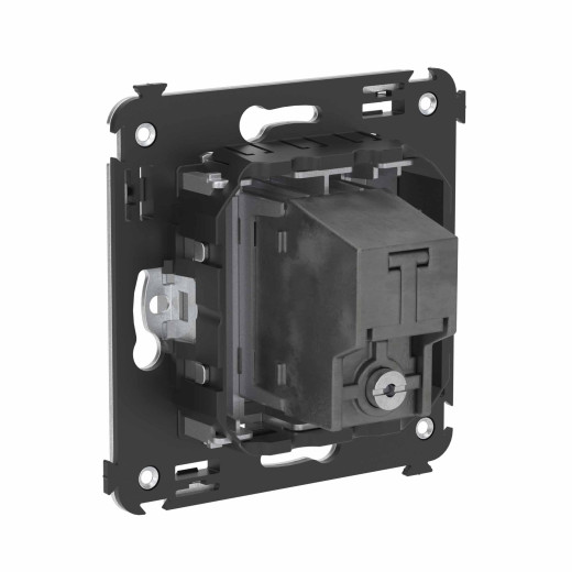 Розетка TV оконечная в стену, Avanti, закаленная сталь