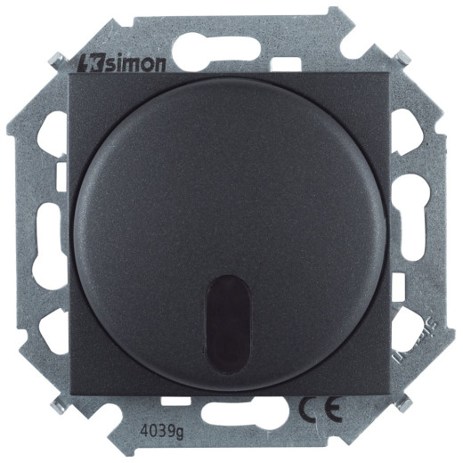 Светорегулятор с управлением от ИК-пульта, проходной, 500Вт, 230В, винт. зажим, графит