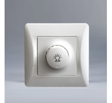 Светорегулятор поворотный (диммер), 125-250V, 500W (белый)
