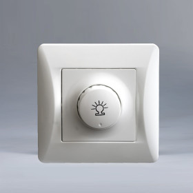 Светорегулятор поворотный (диммер), 125-250V, 500W (белый)