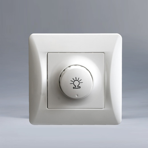 Светорегулятор поворотный (диммер), 125-250V, 500W (белый)