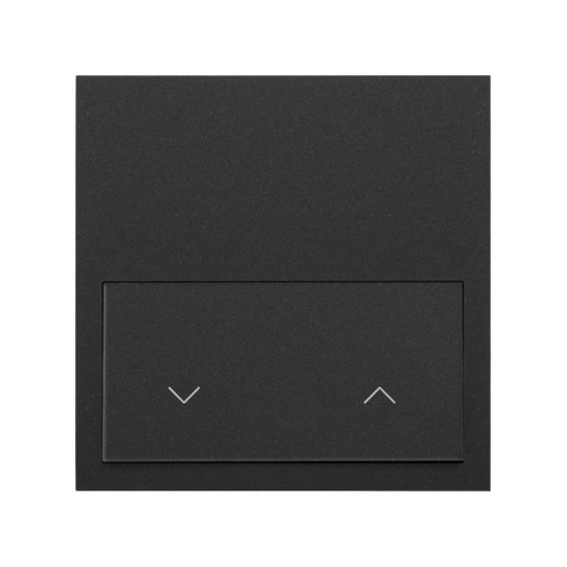 Simon 100 Черный матовый  Кит 1 пост, фронт. 1 рамка «минимум» + 1 клавиша жалюзи