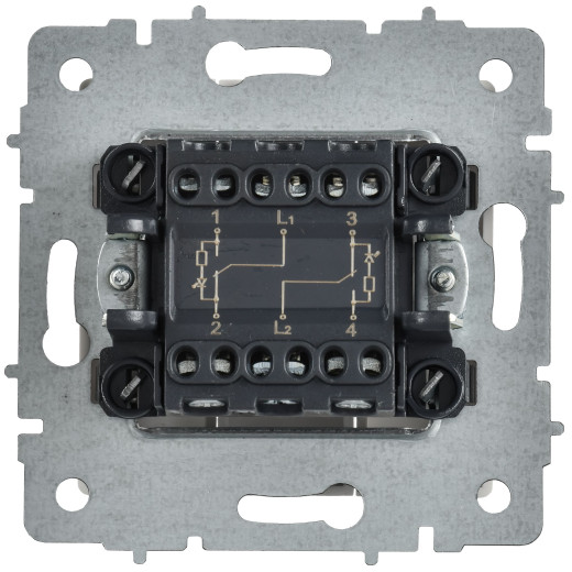 BRITE Выключ. 2-кл. с инд. отел. 10А ВС10-2-9-БрАБ а/б IEK