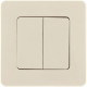 Выключатель двухклавишный - Legrand/Daccord Inspiria - 10АХ 250В безвинтовые зажимы - слоновая кость