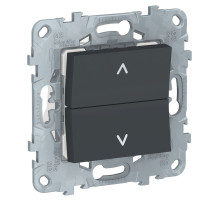 Schneider Electric Unica New Антрацит Выключатель для жалюзи, 2-клавишный, без фиксации, 2 х сх 4