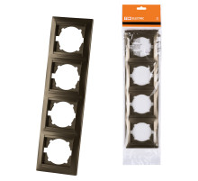 TDM Рамка 4-х постовая вертикальная бронза 