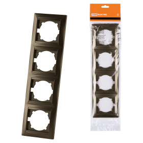 TDM Рамка 4-х постовая вертикальная бронза 