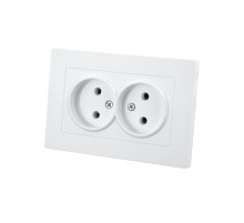 TDM Розетка двойная 2П 10А 250В белая 