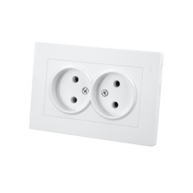 TDM Розетка двойная 2П 10А 250В белая 