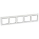 Рамка 5 постов - Legrand Valena - белый/серебряный штрих