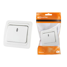 TDM Переключатель на 2 направления 1-кл. 10А белый 