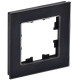 BRITE Рамка 1-мест. РУ-1-2-БрЧ стекло черн. IEK