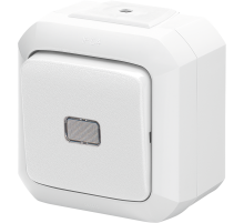 ABB Variant+ Белый Переключатель одноклавишный с прозрачной линзой, IP54