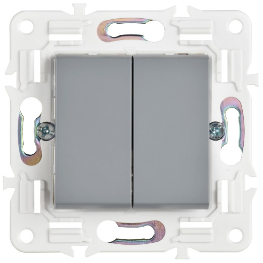 SKANDY Выключ. 2-кл. прох. 10А SK-V05Gr сер. IEK