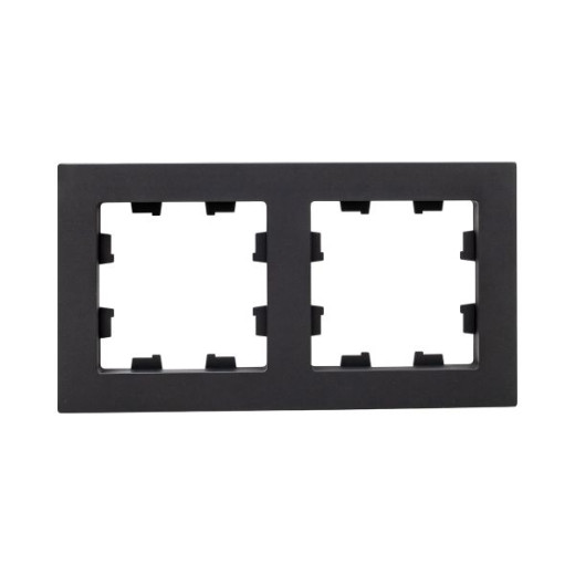 2 - местная рамка, чёрная, пластик Эпика EKF